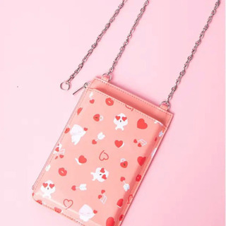 新品未使用　WEGO　スマホポシェット　濃ピンク【KAKAO F...