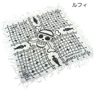 【新品】ONE PIECE 大判ストール　ルフィドクロ柄