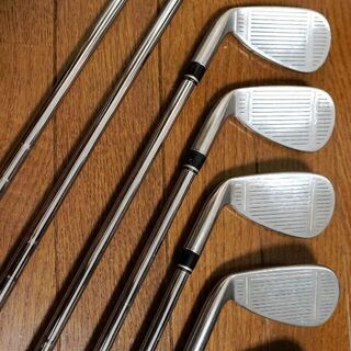 【レンタル可】テーラーメード バーナー ス－パースティール 純正スチールシャフト フレックスS ゴルフクラブ アイアンセット 4～9、P 7本セットです。の画像
