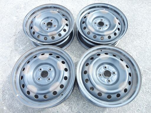 鉄チン スチールホイル 16インチ 16×51/2J ＋48 PCD100 4H 4本セット