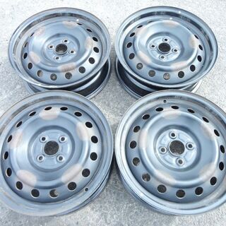鉄チン スチールホイル 16インチ 16×51/2J ＋48 PCD100 4H 4本セット