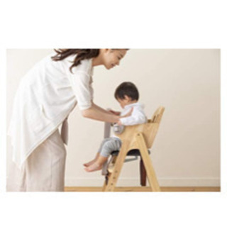 カトージ 木製ハイチェア Easy-sit ホワイトウォッシュ 7か月~ の画像