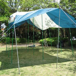 値下　サウスフィールド　ターブテント（５ｍｘ３ｍ）アルミポール6本付