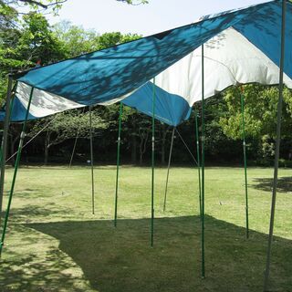 値下　サウスフィールド　ターブテント（５ｍｘ３ｍ）アルミポール6本付の画像