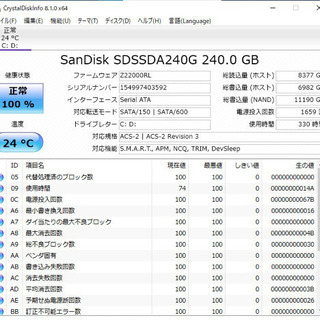 SSD240GB MSOffice2016 現役使用OK！dynabookの画像
