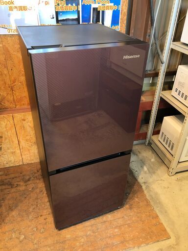値下げしました！【難点あり】Hisense 2018年 HR-G13A 134L 2ドア冷凍冷蔵庫 ガラスドア【管理KRR281】