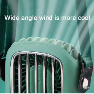 【新品SALE】首掛け ハンディーファン ミニ 扇風機 卓上 ハンズフリーの画像