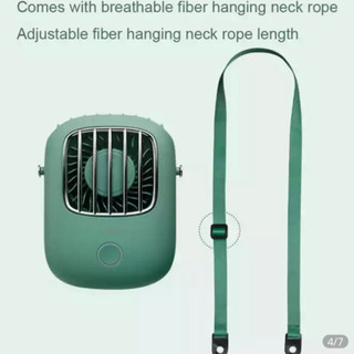 【新品SALE】首掛け ハンディーファン ミニ 扇風機 卓上 ハンズフリーの画像