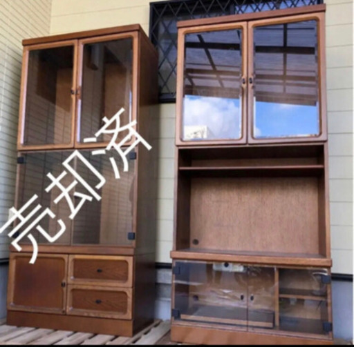 【引渡し済】なら材　テレビ台・収納棚・書類保管