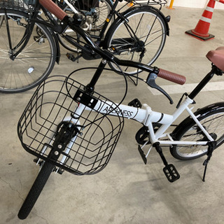 20インチカゴ付き折りたたみ自転車の画像