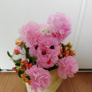 お値下げ致しました！造花ブーケ☆犬 フラワーアレンジメント