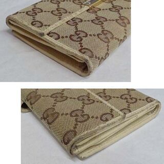 本物★GUCCI グッチ 長財布 Wホック GG柄 キャンバス ベージュ レディース 箱付き 女性用 ブランド品 ☆ PayPay(ペイペイ)決済可能 ☆ 札幌市 豊平区 平岸の画像