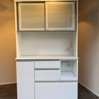 レンジボード 白 ニトリ 収納棚 食器棚 中古品 直接引取り者歓迎