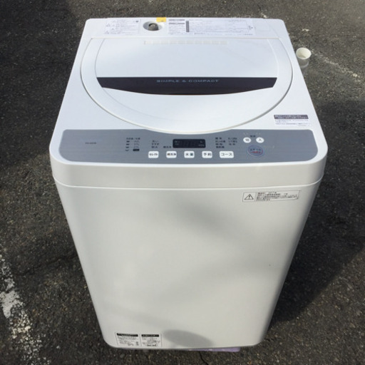 ◆高圧洗浄済◆2017年製 SHARP 全自動洗濯機 ES-GE4B 4.5kg シャープ 洗濯機
