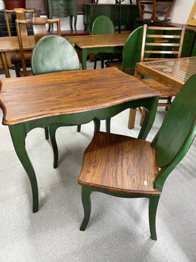 ダイニングテーブル　2人がけ　レトロ　アンティーク家具