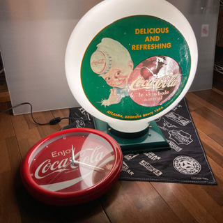 （決まりました）コカコーラ　ネオンスタンド　ライト　&  時計の画像