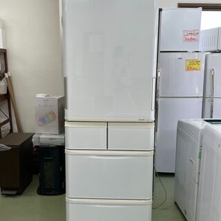 【リサイクルショップ　ピカソ　小松原】SHARP シャープ ５ドア冷蔵庫 プラズマクラスター 424L SJ-PW42X-W 2013年製の画像
