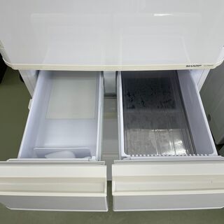 【リサイクルショップ　ピカソ　小松原】SHARP シャープ ５ドア冷蔵庫 プラズマクラスター 424L SJ-PW42X-W 2013年製の画像