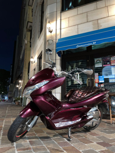 ホンダPCX125 ワインレッドフルカスタム
