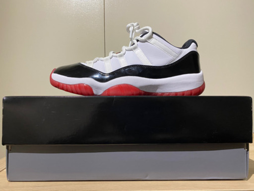 AIR JORDAN 11 RETRO LOW コンコルド ブレッド ジム レッド 27cm  ナイキエアジョーダン