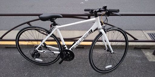 ★《新車》26800円・特価・アルミフレームクロスバイク21段ギヤ・700Cワーグアルミ・ホワイト