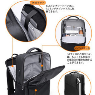 【新品未使用】ビジネスリュック　バックパック リュックサック 大容量 防水の画像