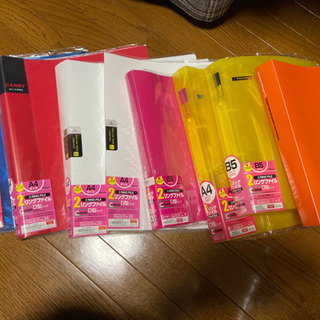 2リングファイル　8個セット(文具セット付き)