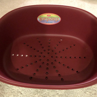 【新品】ペットベッド　暗めな赤の画像