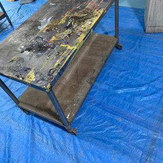 引き取り限定　あげます　作業台　縦60横120高70 レール付きの画像