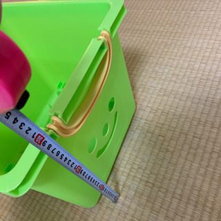お値下げ！グリーンのボックスお顔★オモチャ箱★収納ケース★プラケースの画像