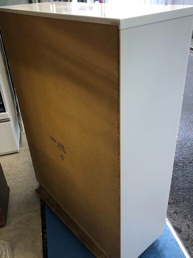 ☆中古激安！　家具　引き出しチェスト　ホワイト平滑仕上げ　衣類収納　幅105㎝×奥行き42㎝×高さ136cm  【KBD135】￥15