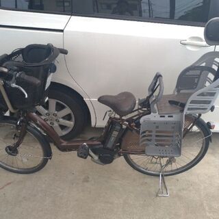 電動アシスト自転車 ブリジストン アンジェリーノ 3段ギア LEDライト ブラウン