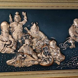 額縁・吊り下げ額縁・約90X40cm（※裏面の当て板のベニヤ板とツメが欠品しております）直接引き取り可能な方での限定でお願いいたします。の画像