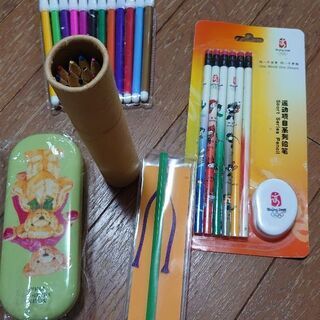 長期保管品の文房具　鉛筆／色鉛筆／色ペン／五角’（合格）鉛筆