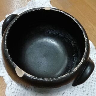 ※蓋無し※ご飯炊き土鍋/中古品