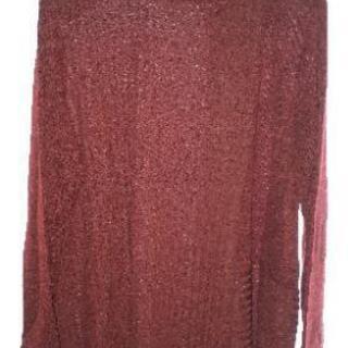 切り替えチュニック　セーター　　ダークワイン　の画像