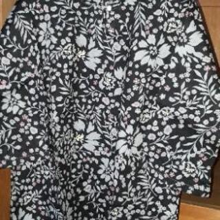 涼やかローンオーバーブラウス　ブラックの画像