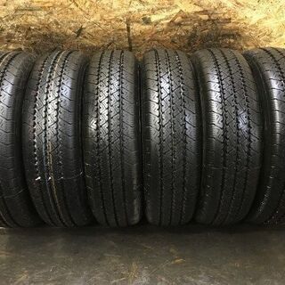 新車外し 2020年製 BS V-STEEL RIB 265 205/70R17.5 115/113L LT 17.5インチ トラックタイヤ 夏タイヤ 6本 (TU99) クレジットカード QR決済可能