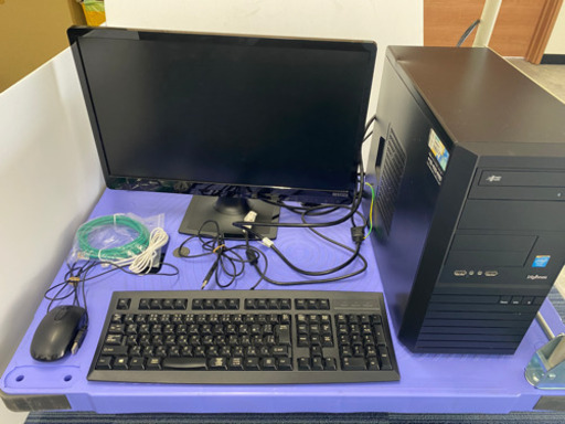 【取引中】Windows10 パソコン キーボード マウス LANケーブル等フルセットまとめ売上