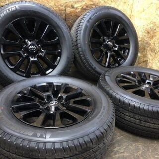 新車外し【MICHELIN 265/60R18】【トヨタ ランクル プラド純正ホイール ブラックエディション 18インチ7.5J6HPCD139.7+25】 (VVT188MO) クレジットカード QR決済可能