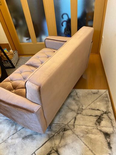 2人掛けソファー　隠し収納ポケットあり　美品