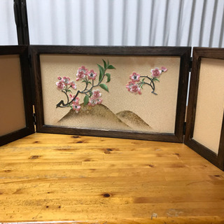 生花、屏風の画像