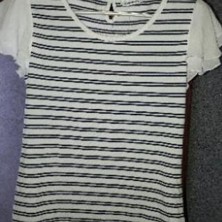 夏　子供　タンクトップ　ボーダー　白の画像