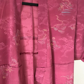 赤紫色　着物の画像
