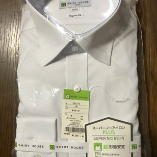 長袖ワイシャツ M スーパーノーアイロン 形状安定 