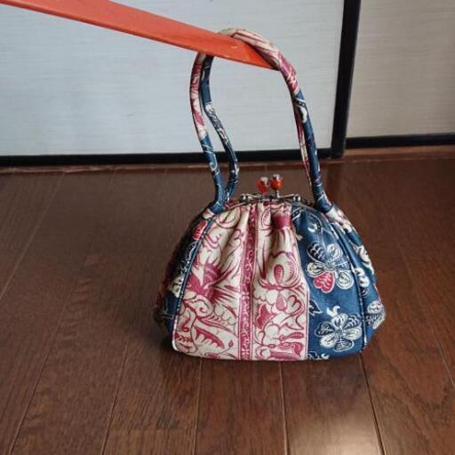 皮ろうけつ染め ハンドバッグ 美品