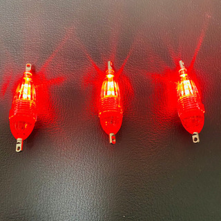 #釣具#LED水中集魚灯#電池付き#約6cm#新品#赤色×3個