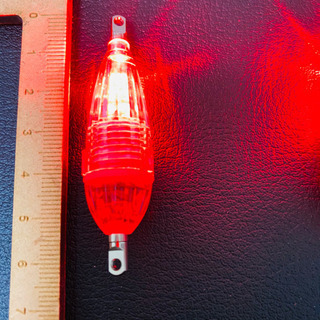 #釣具#LED水中集魚灯#電池付き#約6cm#新品#赤色×3個の画像