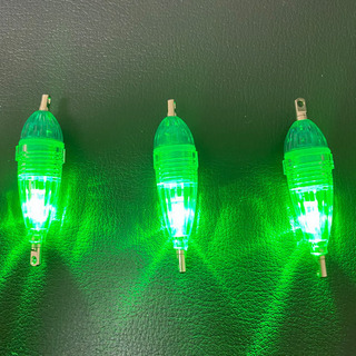 #釣具#LED水中集魚灯#電池付き#約6cm#新品#緑色×3個