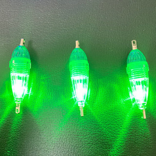 #釣具#LED水中集魚灯#電池付き#約6cm#新品#緑色×3個の画像